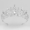 DIADEM Korona Tiara MISS GLOW ŚLUBNY srebrny cyrkonie KRYSZTAŁY