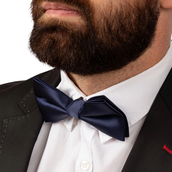 MUCHA MĘSKA MUSZKA GŁADKA ELEGANCKA regulacja do garnituru KLASYCZNA