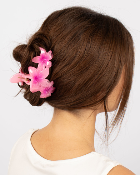 SPINKA szczęka KLAMRA do włosów duża KWIATY kwiatek HAWAJSKA KWIAT PLUMERII