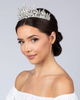 DIADEM Korona Tiara MISS GLOW ŚLUBNY srebrny cyrkonie KRYSZTAŁY