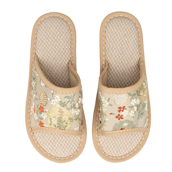KAPCIE damskie Alessio domowe KWIATY Lekkie Miękkie FOLK r. 38-39