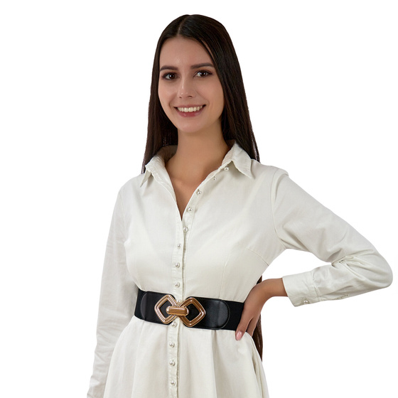 PAS ELASTYCZNY pasek GUMOWY szeroki DAMSKI klamra