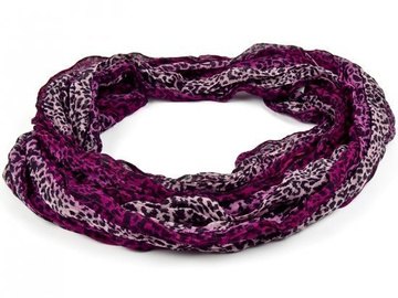 SZALIK apaszka AMARANTOWY różowy PANTERKA centki