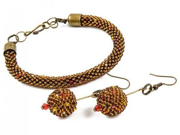 BRANSOLETKA KOLCZYKI ZŁOTA SUTASZ