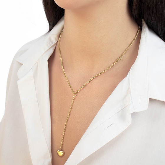 Naszyjnik długi STAL SZLACHETNA POZŁACANA krawatka