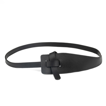 PASEK Alessio do SUKIENKI do PŁASZCZA Wiązany BOHO Czarny