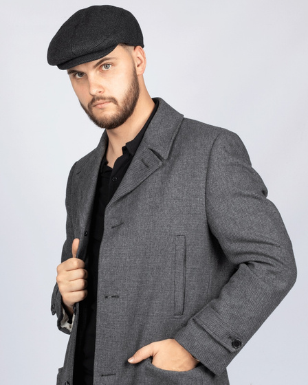 KASZKIET Męski Alessio NAUSZNIKI FLAT CAP Jesień Zima Czapka RETRO