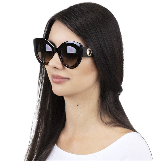 OKULARY przeciwsłoneczne DAMSKIE kocie PANTERKA