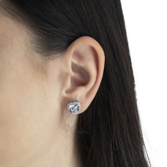 Kolczyki DAMSKIE małe sztyfty SERDUSZKA