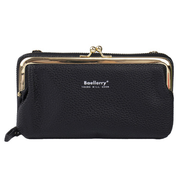 TOREBKA NA TELEFON ETUI damska mała czarna PORTFEL