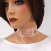 Choker NASZYJNIK gwiazdki różowy