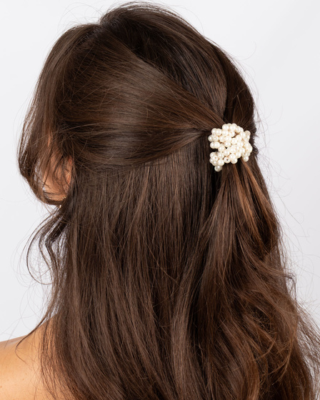 GUMKA DO WŁOSÓW perłowa PERŁY ozdoba elastyczna