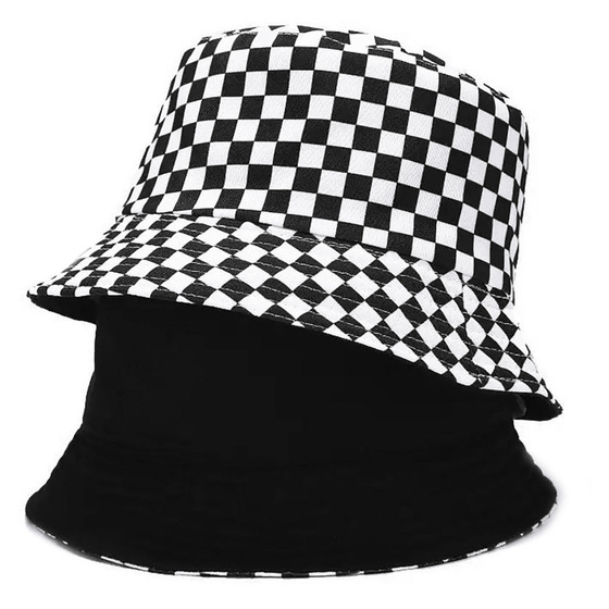 BUCKET HAT czapka dwustronna KAPELUSZ kratka