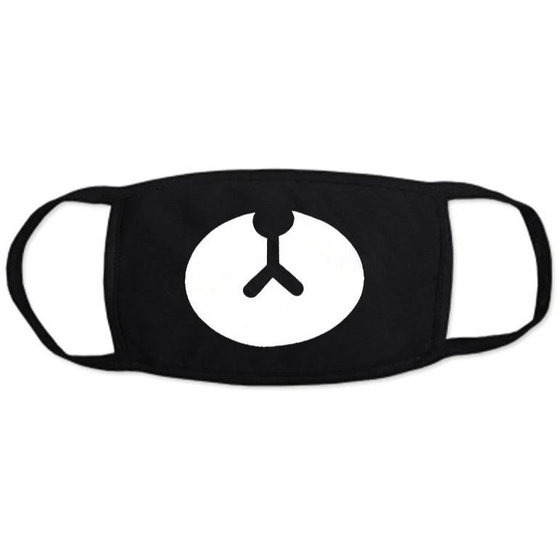 MASKA maseczka CZARNA wielorazowa MIŚ piesek