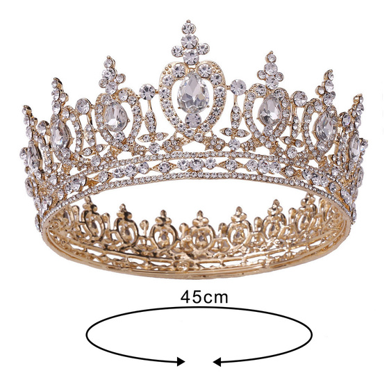 KORONA diadem ŚLUBNY ozdoba do włosów ŚLUB KRYSZTAŁY