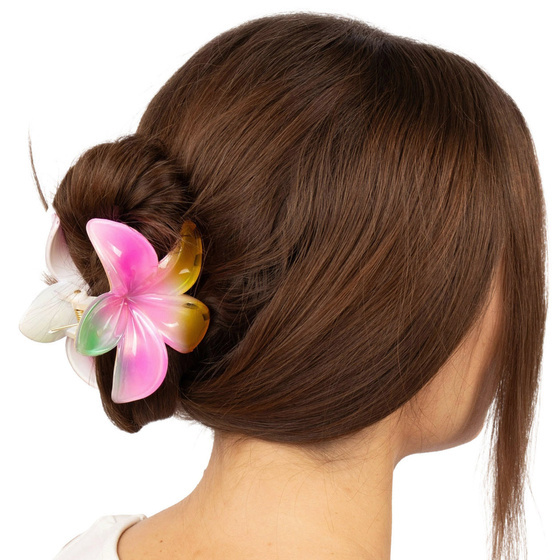 KLAMRA KWIAT szczęka duża SPINKA do włosów kwiatek Kwiat Plumerii HAWAJSKA