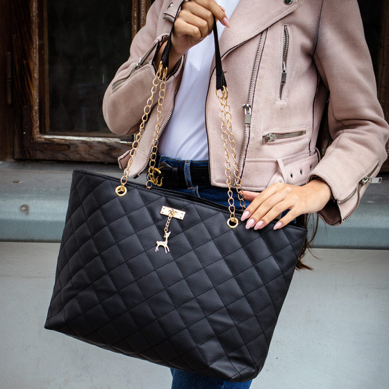 TORBA miejska torebka na ramię SHOPPER damska duża