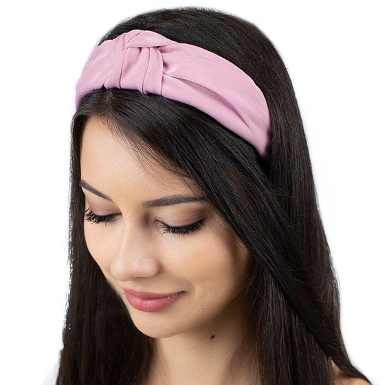 OPASKA DO WŁOSÓW turban RÓŻOWA węzeł SATYNOWA