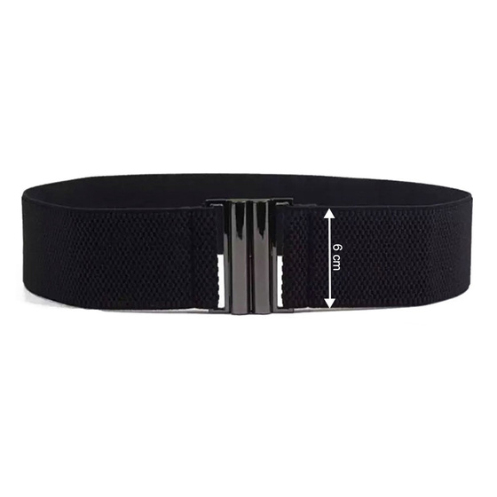 PASEK DAMSKI gumowy PAS ELASTYCZNY klamra szeroki Rozmiar M