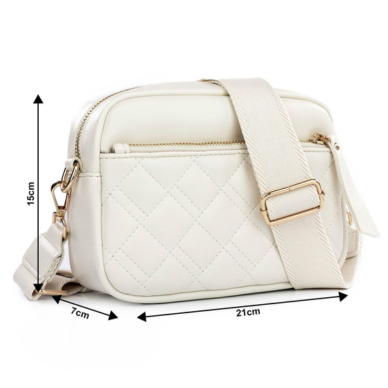 Alessio TOREBKA Damska CROSSBODY PIKOWANA na ramię PASEK QUILTED