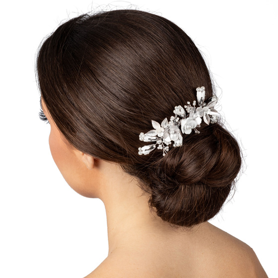 OZDOBA do włosów kwiatki GRZEBYK perełki ŚLUBNA