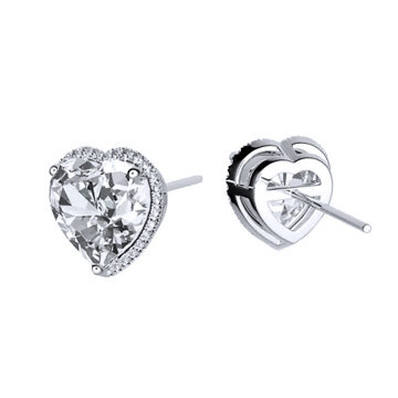 Kolczyki DAMSKIE małe sztyfty SERDUSZKA