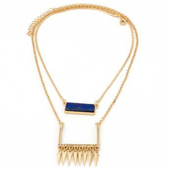 Naszyjnik zadziorny granatowy