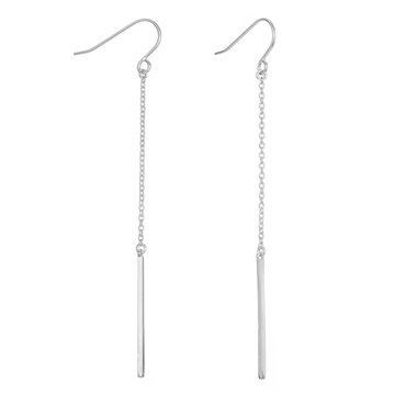 KOLCZYKI długie STAL SZLACHETNA łańcuszek