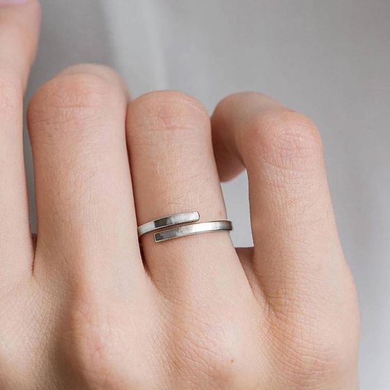 Pierścionek OBRĄCZKA srebrna STAL SZLACZETNA