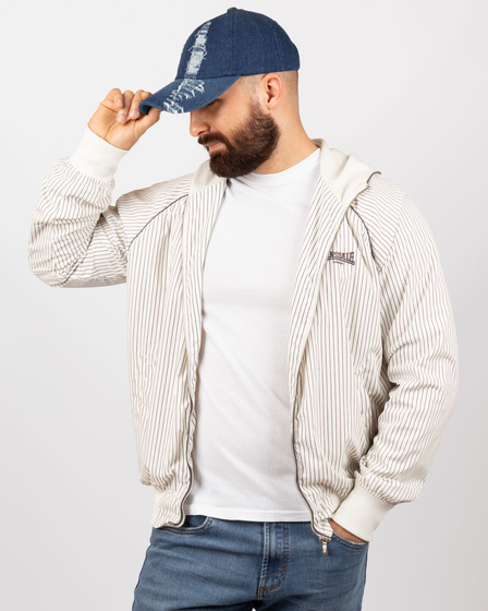 Czapka z DASZKIEM kaszkietówka jeansowa VINTAGE