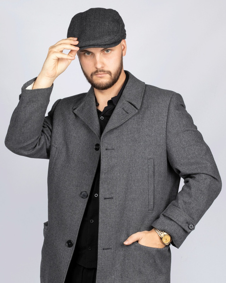 KASZKIET Męski Alessio Stylowy Elegancki FLAT CAP Jesień Zima Czapka RETRO