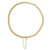 Naszyjnik łańcuch damski STAL SZLACHETNA POZŁACANA