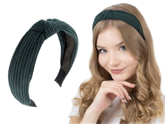 OPASKA DO WŁOSÓW zielona WĘZEŁ szeroka TURBAN