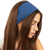 OPASKA do WŁOSÓW GŁOWĘ USZY GŁADKA GRANATOWA na chłodne dni ELASTYCZNA