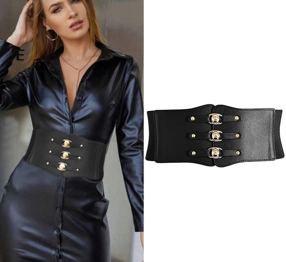 PASEK szeroki pas ELASTYCZNY gumowy damski gorset