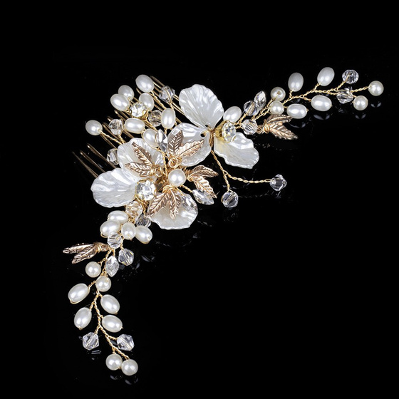 OZDOBA DO WŁOSÓW grzebyk ŚLUBNA perełki BIAŁA ślub