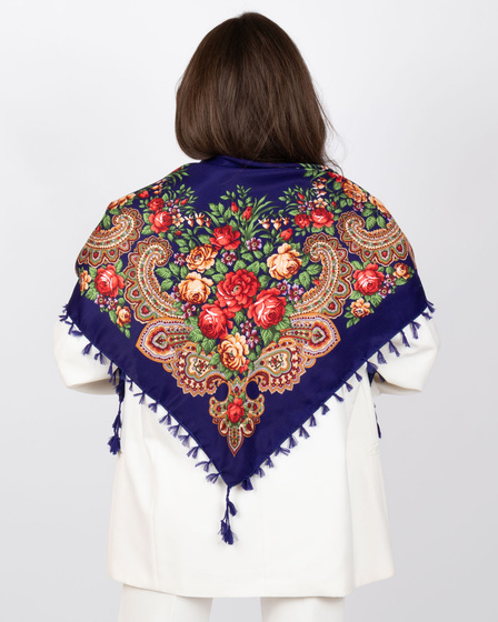 CHUSTA Ludowa Alessio GÓRALSKA Folk KWIATY DUŻA