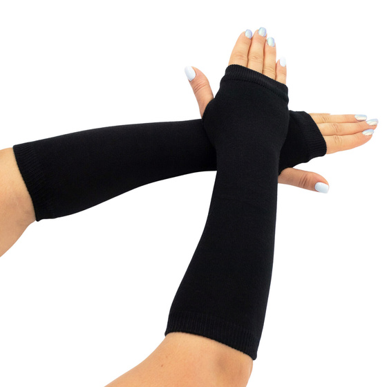 RĘKAWICZKI gładkie bez palców MITENKI długie