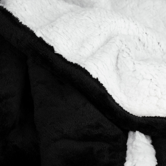 KOCOBLUZA KOC BLUZA CIEPŁA 2w1 GRUBA XXL FUTRZAK POLAR z kapturem OVERSIZE