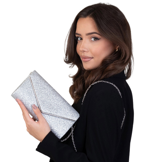 TOREBKA damska WIECZOROWA KOPERTÓWKA mała elegancka wizytowa BROKAT