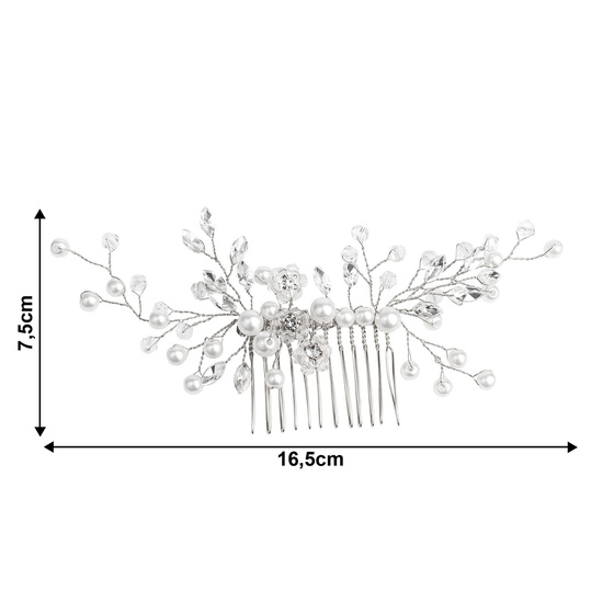 OZDOBA DO WŁOSÓW damska perły ŚLUBNA grzebyk KRYSZTAŁKI ślub