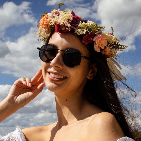 OKULARY przeciwsłoneczne RETRO lenonki OKRĄGŁE POLARYZACJA damskie męskie