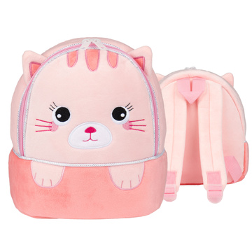 PLECAK SZKOLNY dla Dziewczynki Chłopca Przedszkolaka Cat PLUSZOWY