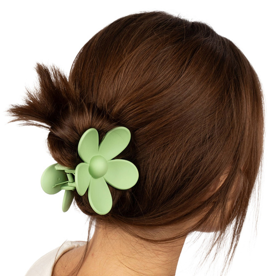 SPINKA DO WŁOSÓW duża klamra matowa klamerka żabka szczęka KWIAT