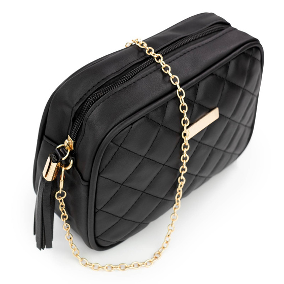 Alessio TOREBKA Damska PIKOWANA na ramię łańcuszek QUILTED CROSSBODY