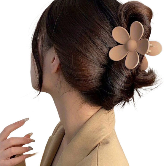 SPINKA DO WŁOSÓW duża klamra matowa klamerka żabka szczęka KWIAT