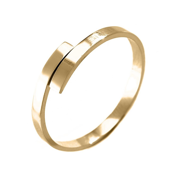 Pierścionek obrączka STAL SZLACHETNA POZŁACANA