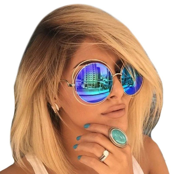 OKULARY damskie PRZECIWSŁONECZNE okrągłe muchy