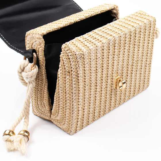 TOREBKA SŁOMIANA mała KOSZYK na ramię boho KUFEREK letnia SŁOMKOWA