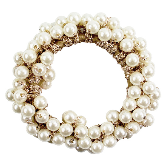 GUMKA DO WŁOSÓW perłowa PERŁY ozdoba elastyczna